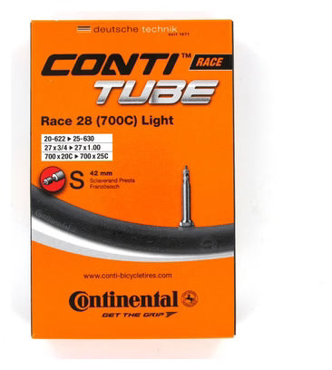 CONTINENTAL Chambre à air 700x20/25 LIGHT Valve Presta 42 mm